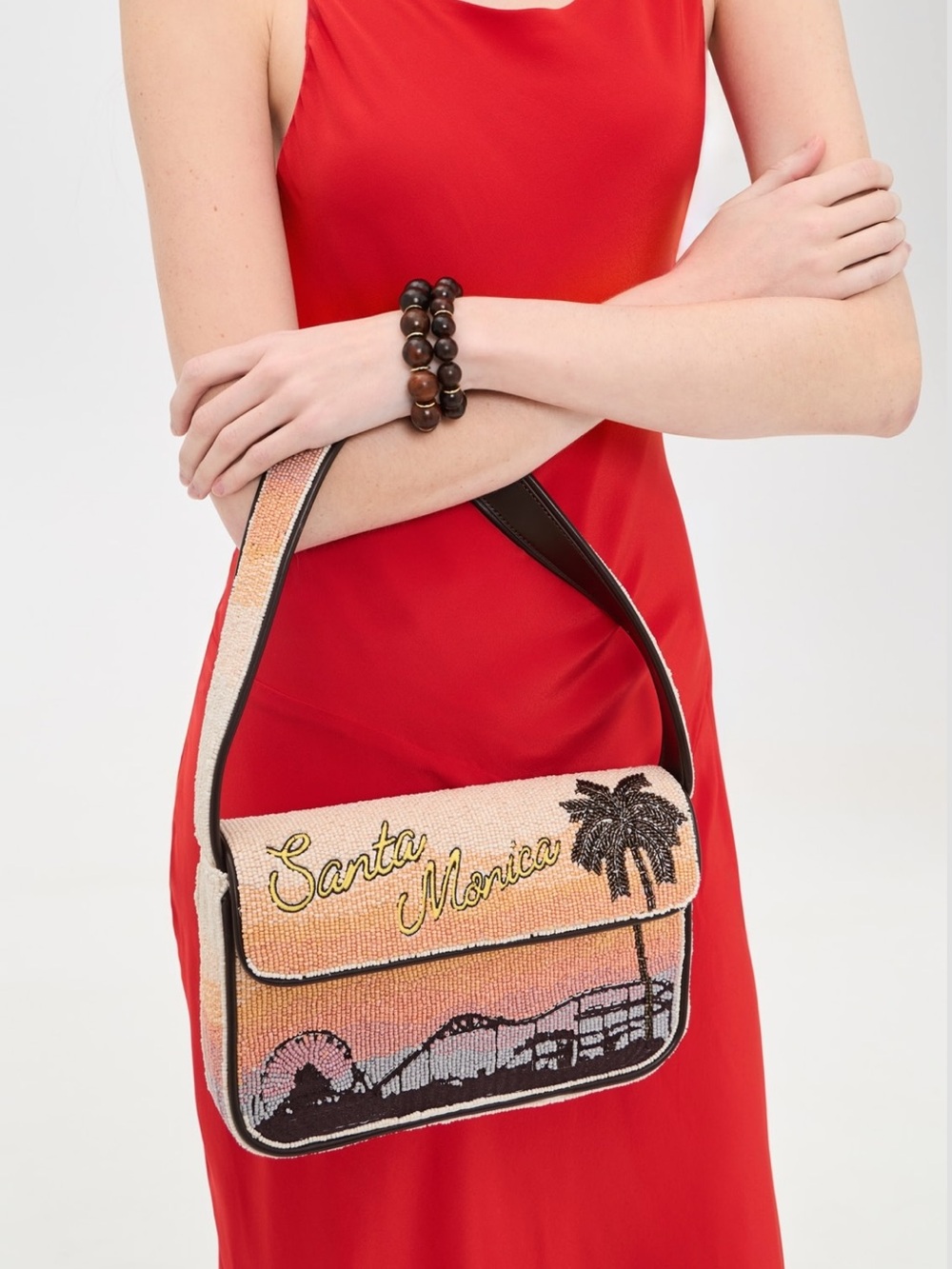STAUD Tommy Beaded Shoulder Bag - Picture 2 of 7